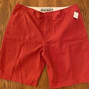 Men's Flat Front Dress Shorts (Red) NWT! size 40